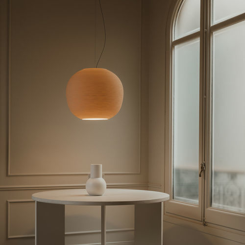 Moderne Deckenleuchte - TIERRA 500 - Faro Barcelona - Skulptur / Polyethylen / Hanf