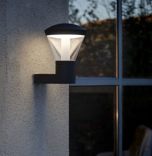 Moderne Wandleuchte - SHELBY - Faro Barcelona - für Außenbereich / Aluminium / Polycarbonat