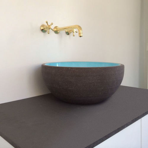 Aufsatzwaschbecken - Ranieri Pietra Lavica - Lavastein / rund / modern