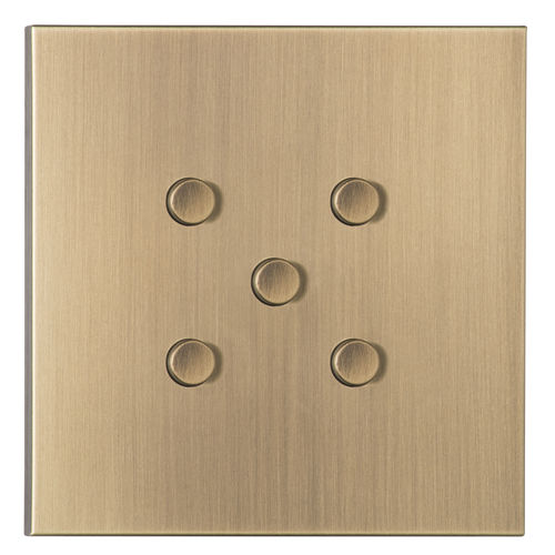 Druckschalter - PNV005-VO - LUXONOV - Einbau / 5-fach / Messing