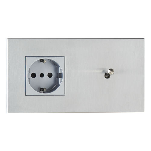 Doppelte Steckdose - COLLECTION PARIS ET SYDNEY: PPA011-CB - LUXONOV - wandmontiert / Messing / modern