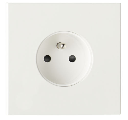 Wandmontierte Steckdose - COLLECTION SIAM - PSI001-RA - LUXONOV - Messing / modern / weiß
