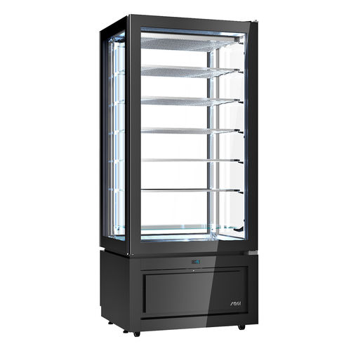 Schrank-Kühlvitrine - LUXOR NEW STYLE - KG8A - Sagi - für Einzelhandel / schwarz / mit Tür