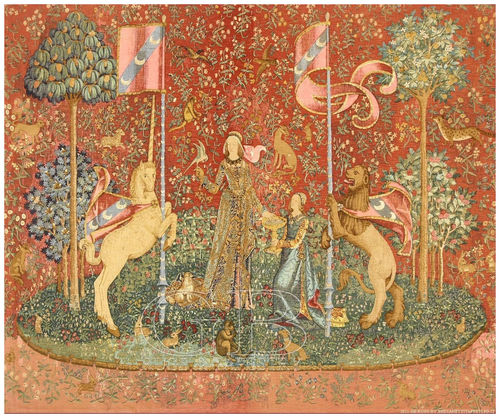 Aubusson-Wandteppich - 141633041439 - bersanetti giovanni - klassisch / Blumenmotiv / Stoff