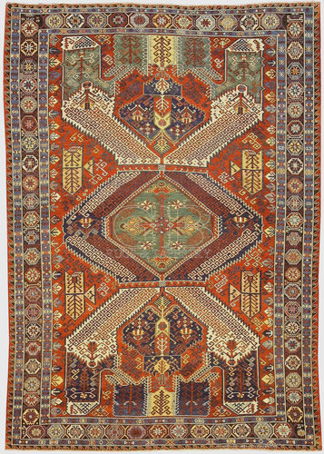 Traditioneller Teppich - 140517140746 - bersanetti giovanni - mit geometrischen Motiven / Tiermuster / Wolle