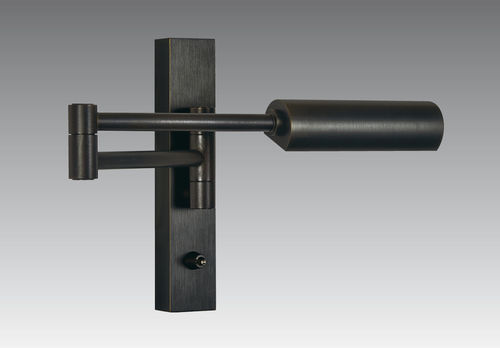 Moderne Wandleuchte - POLONIUS - Stéphane DAVIDTS - für den Innenraum / Bronze / mit Gelenkarm