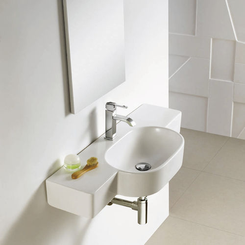 Wand-Waschbecken - MADRID - Bath Collection S.L. - Porzellan / mit verstellbarem Spiegel / oval