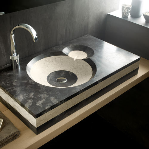 Aufsatzwaschbecken - AROS - Bath Collection S.L. - Stein / rechteckig / modern