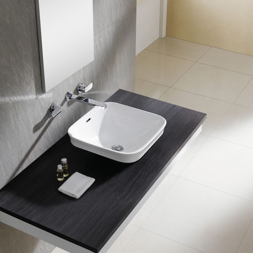 Halbeinbauwaschbecken - TOKIO - Bath Collection S.L. - Porzellan / quadratisch / modern
