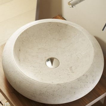 Aufsatzwaschbecken - FIJI - Bath Collection S.L. - Stein / rund / modern