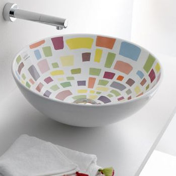 Aufsatzwaschbecken - SICILIA , SICILIA CRU - Bath Collection S.L. - Porzellan / rund / modern
