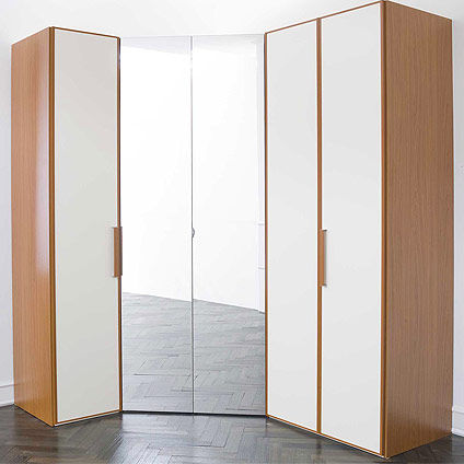 Eckkleiderschrank - SPEEDY  - Homes - modern / Holz / mit Schwingtür