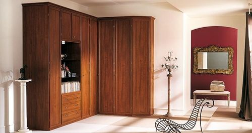 Eckkleiderschrank - DEA - Homes - klassisch / Holz / mit Schwingtür