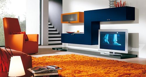 Moderne Wohnwand - LIGHT  - Homes - lackiertes Holz