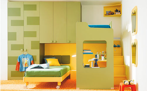 Moderner Kleiderschrank - MISTRAL - Homes - Holz / mit Schwingtür / mit Bettbrücke