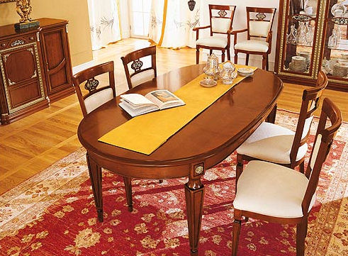 Klassischer Esstisch - CAPRI  - Homes - Holz / oval / für Privatgebrauch