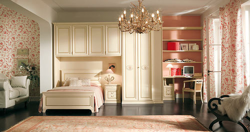 Klassischer Kleiderschrank - PITTI + PITTI CHARM - Homes - Holz / mit Schwingtür / mit Bettbrücke