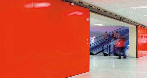 Schiebe-Industrietor - Auroport GmbH - Metall / Brandschutz / halbverglast