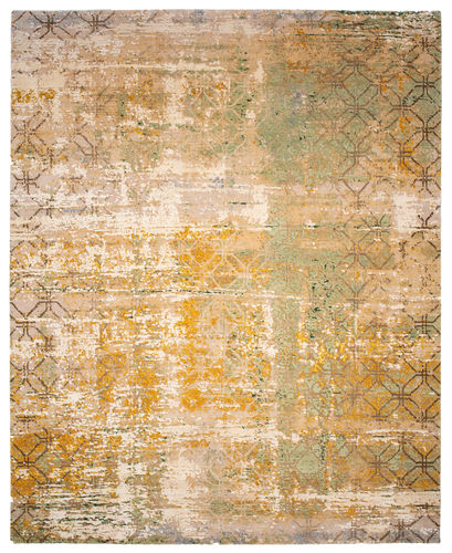 Moderner Teppich - ARTWORK 18 - JAN KATH - Contemporary Rug Art - mit geometrischen Motiven / Wolle / Seide