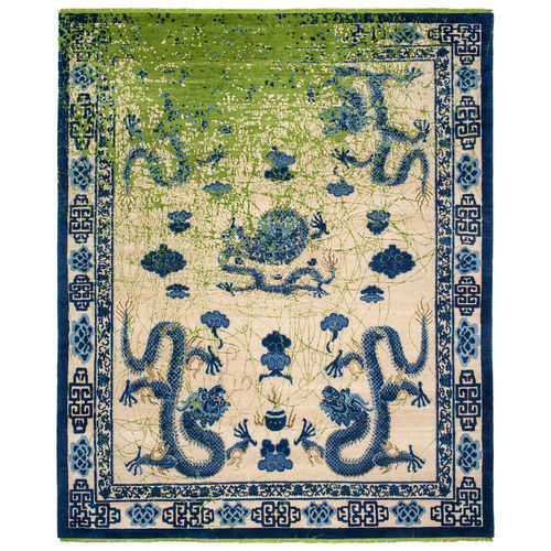 Moderner Teppich - IMPERIAL DRAGON TOHUWABOHU  - JAN KATH - Contemporary Rug Art - Tiermuster / Wolle / Seide
