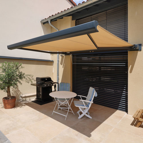 Einziehbare Markise - BIO KD - BIOSSUN - motorisiert / für Terrasse / weiß