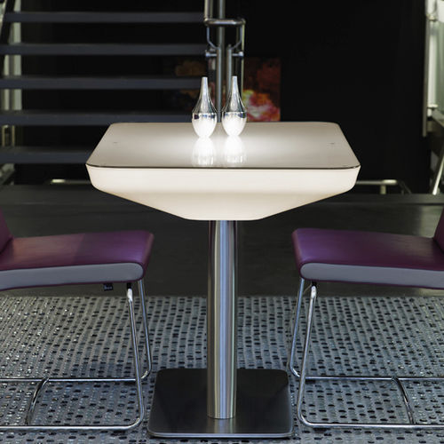 Beleuchteter Bistrotisch - STUDIO 75 - MOREE - modern / Glas / Gestell aus Aluminium