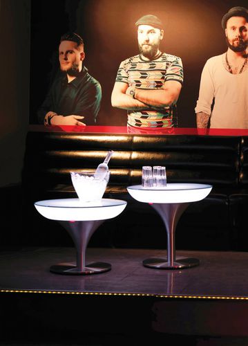 Moderner Bistrotisch - LOUNGE M 45.55.75.105 - MOREE - Glas / ABS / Gestell aus anodisiertem Aluminium