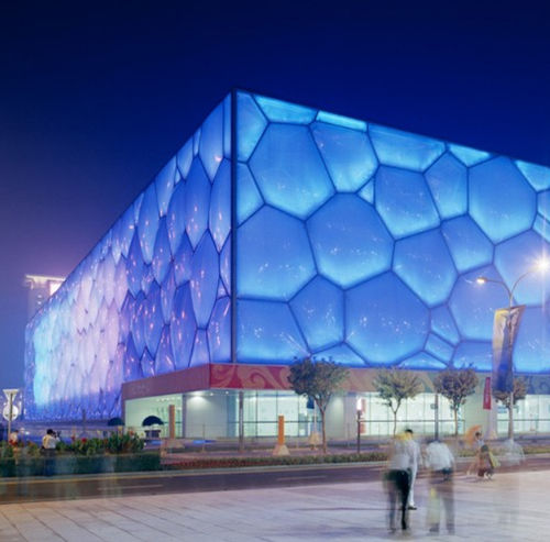 Textilmembran / Texlon® ETFE - NATIONAL AQUATICS CENTRE, CHINA - Vector Foiltec - für Fassaden / lichtdurchlässig / 3D