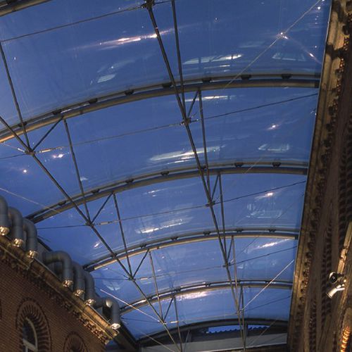 Textilmembran / Texlon® ETFE - KAPUZINERCARRÉE, GERMANY - Vector Foiltec - für Seiltragwerk / für Fassaden / für Sonnenschutz