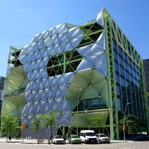 Paneel-Fassadenverkleidung - MEDIATIC, SPAIN - Vector Foiltec - Texlon® ETFE / 3D