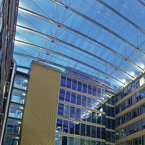 Textilmembran / Texlon® ETFE - PRATERSTERN 3, AUSTRIA - Vector Foiltec - für Bedachungen / transparent