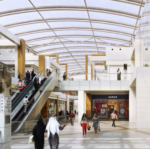 Gebogenes Dachsystem - THE AVENUES, KUWAIT - Vector Foiltec - Metallprofil / Texlon® ETFE / für Gewerbegebrauch
