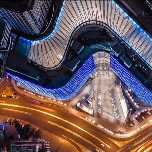Dachsystem / Texlon® ETFE - THE ASSIMA MALL KUWAIT - Vector Foiltec - gebogen / Metallprofil / für Gewerbegebrauch