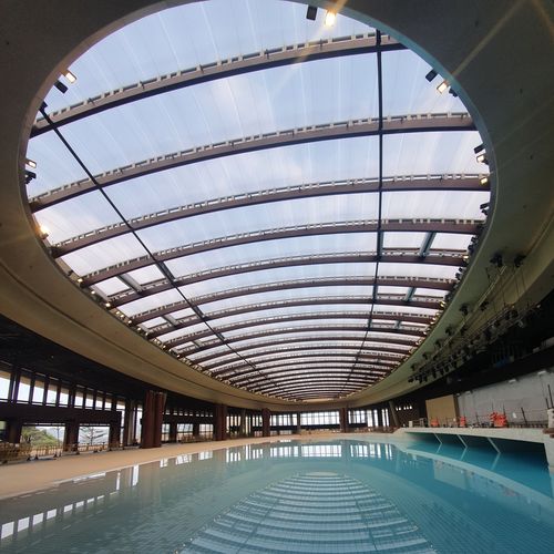 Dachsystem / Texlon® ETFE - OCEAN PARK WATER WORLD - Vector Foiltec - gebogen / Leichtbau / Metallprofil