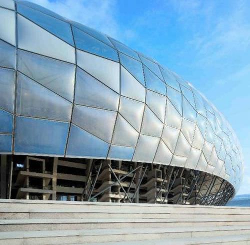 Textilmembran / Texlon® ETFE - DALIAN STADIUM - Vector Foiltec - für Fassaden / 3D / für Sonnenschutz