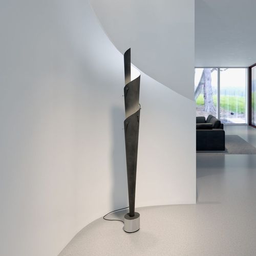 Moderne Leuchtsäule - Loop  - YOMEI - Metall / Leder / LED