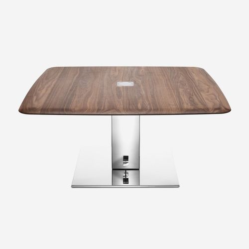 Moderner Couchtisch - S100 - YOMEI - Nussbaum / Ahornholz / Gestell aus Metall