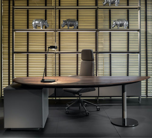 Bodenstehender Schreibtisch - S100 - YOMEI - modern / Holz / gerade