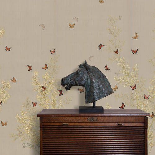 Moderne Tapete - FONTAINE - Fromental - Seide / Tiermuster / chinesisches Motiv