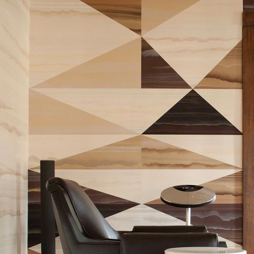 Moderne Tapete - PONTI - Fromental - Seide / geometrisches Muster / handgefertigt