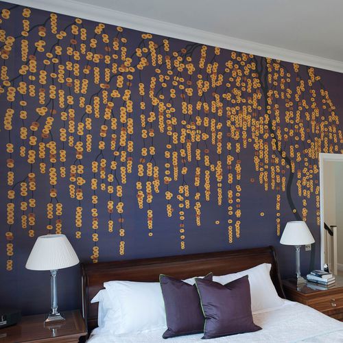 Moderne Tapete - WILLOW - Fromental - Seide / Motiv / handgefertigt