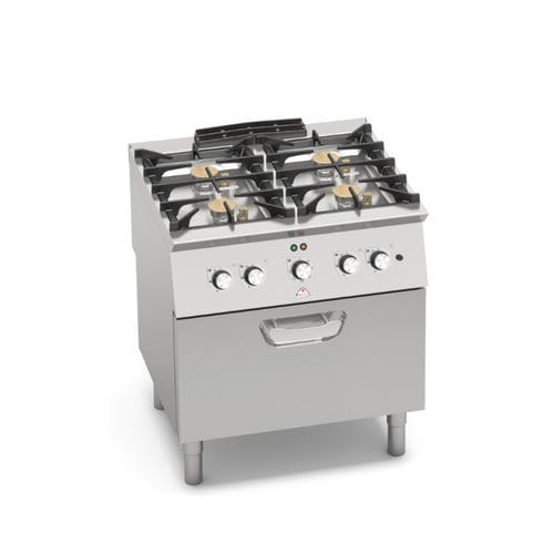 Elektrischer Herd - SG7F4+FE2 - Berto's S.p.A. - Profi / mit 4 Kochfeldern / mit 1 Ofen