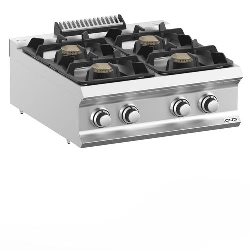 Gasherd - FB77TXS - mbm - Profi / mit 4 Kochfeldern / mit 1 Ofen