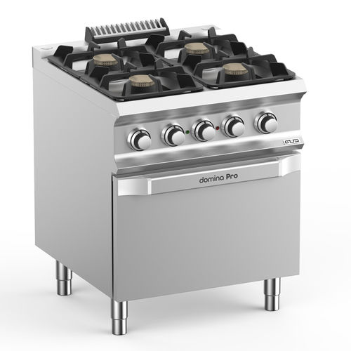 Gasherd - FB77FEXL - mbm - Profi / mit 4 Kochfeldern / mit 1 Ofen