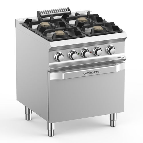 Gasherd - FB77FEVXS - mbm - Profi / mit 4 Kochfeldern / mit 1 Ofen