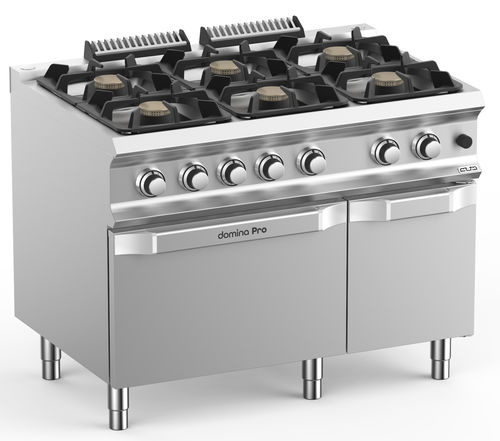 Gasherd - FB711AFGXS - mbm - Profi / mit 6 Kochfeldern / mit 1 Ofen