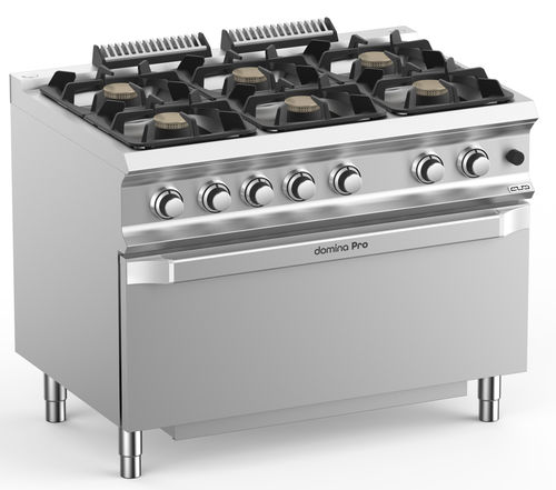 Gasherd - FB711FGMXL - mbm - Profi / mit 6 Kochfeldern / mit 1 Ofen