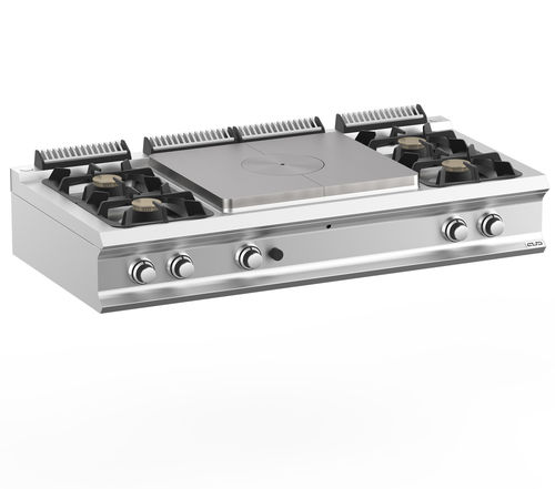 Gasherd - TPG715T4XL - mbm - Profi / mit 4 Kochfeldern / mit 1 Ofen