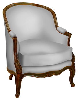 Sessel / Louis XV - MOULURÉE - DELAROUX  - Polyurethan / Bergère-Stil