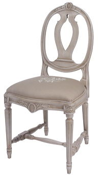 Stuhl / Gustavianischer Stil - LOUIS XVI - DELAROUX  - Holz / für Privatgebrauch / ohne Armlehnen